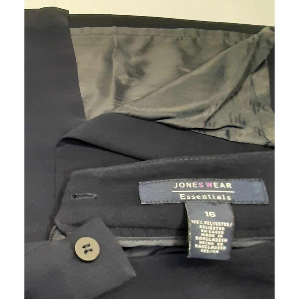 Jones Wear Essentials Navy Blue Career Lined Pencil Midi Skirt l Size: 16 - Picture 6 of 8